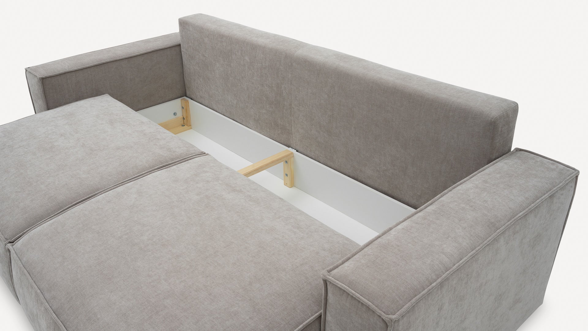 Sofa 3-osobowa BlockDL II /Seattle Cream /ślizg plastikowy
