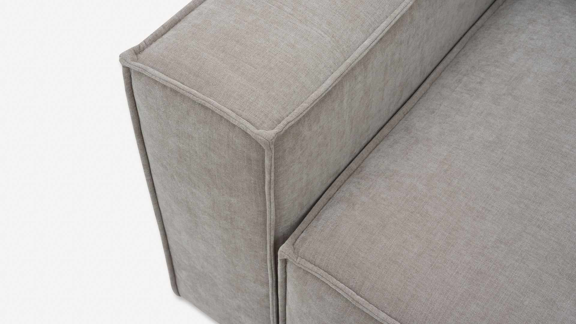 Sofa 3-osobowa BlockDL II /Seattle Cream /ślizg plastikowy