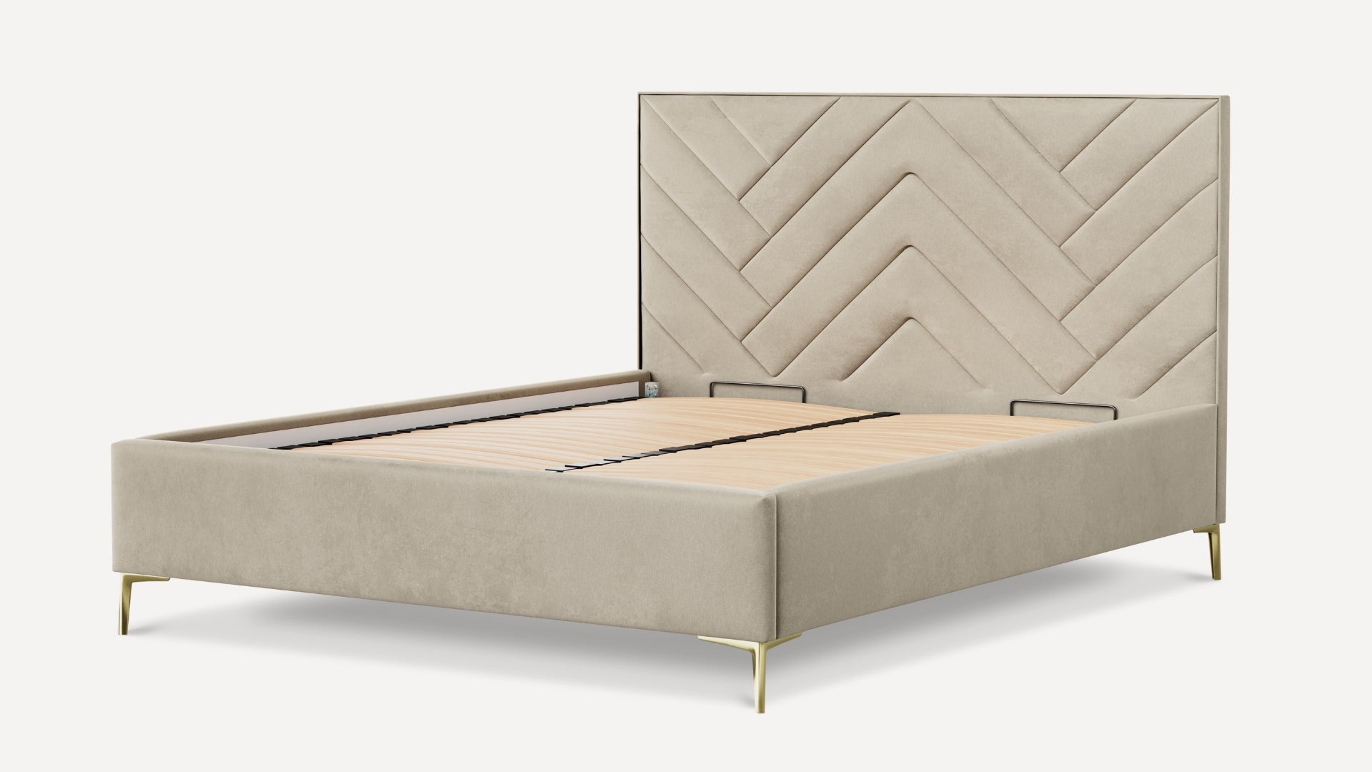 Łóżko tapicerowane Bedbenet Herringbone