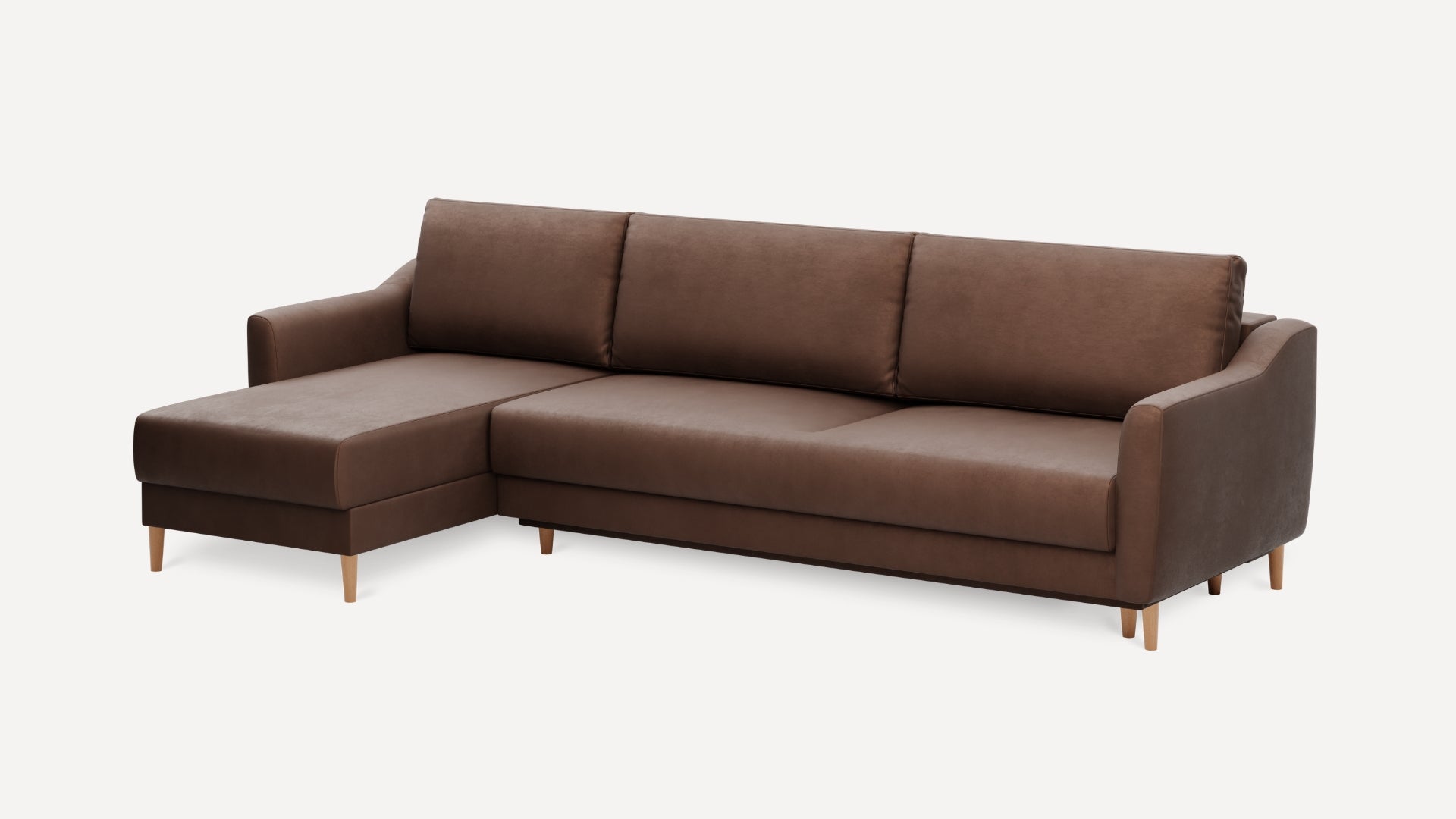 Narożnik DL 190 Lewy Skóra Eterno 03/Slope/Skośna Dąb