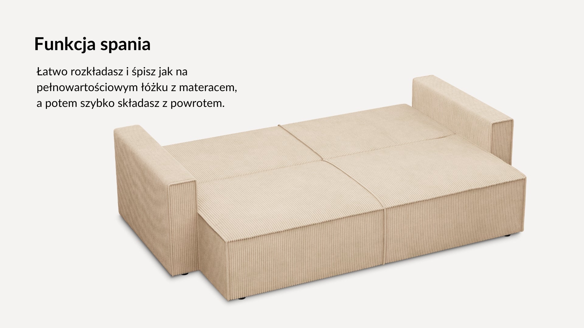 Sofa 3-osobowa BlockDL Sztruks