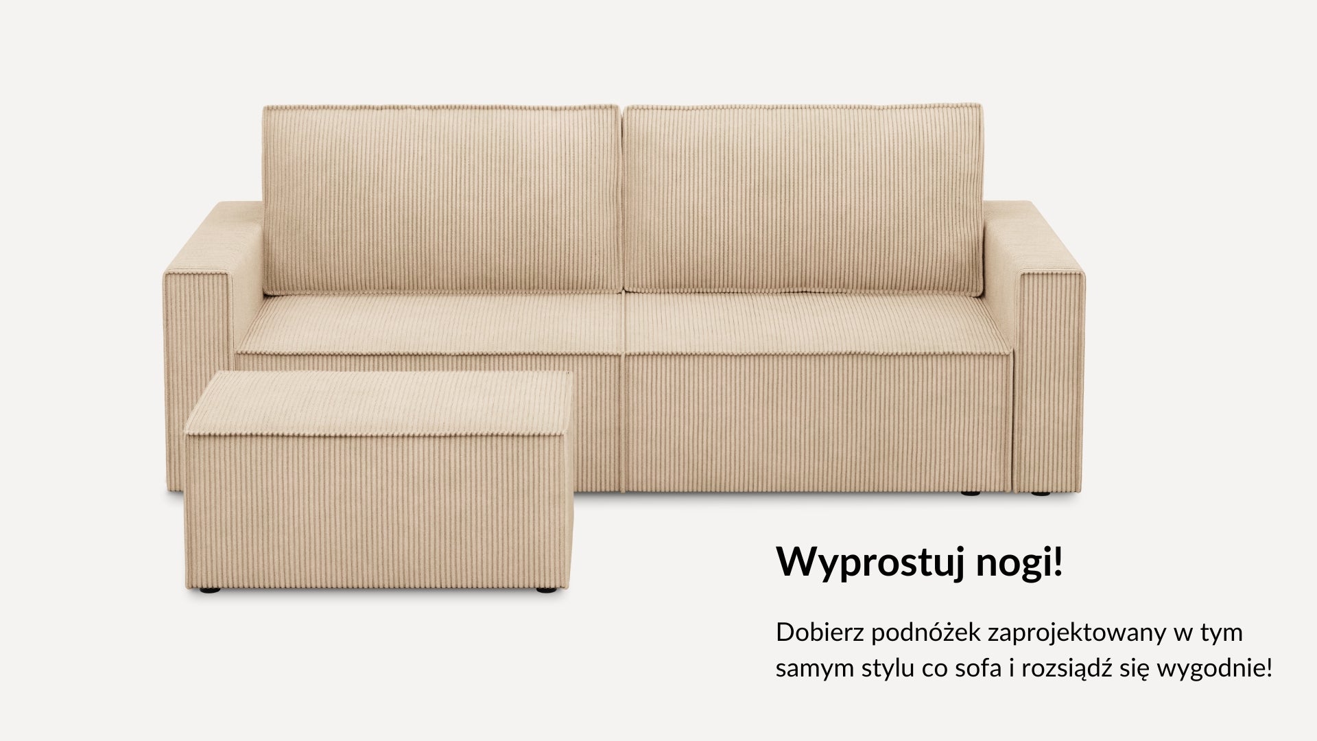 Sofa 3-osobowa BlockDL Sztruks