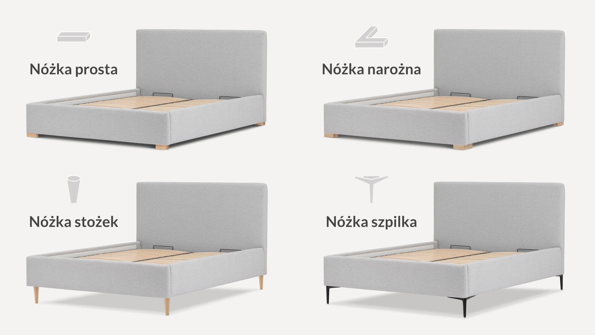Łóżko BEDBenet Basic 120x200 Splot szenilowy - myBenet