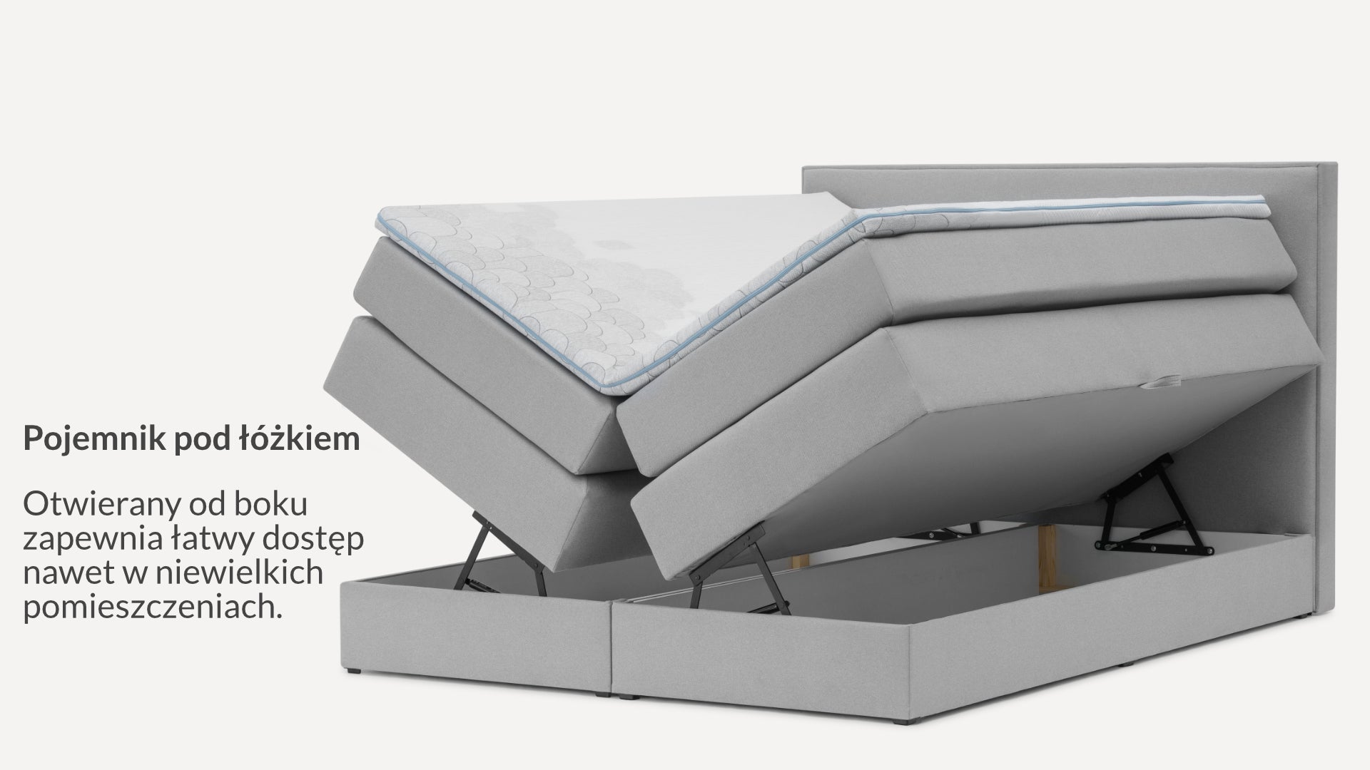 Łóżko BoxspringBenet Blocks Flauszowe - Benet
