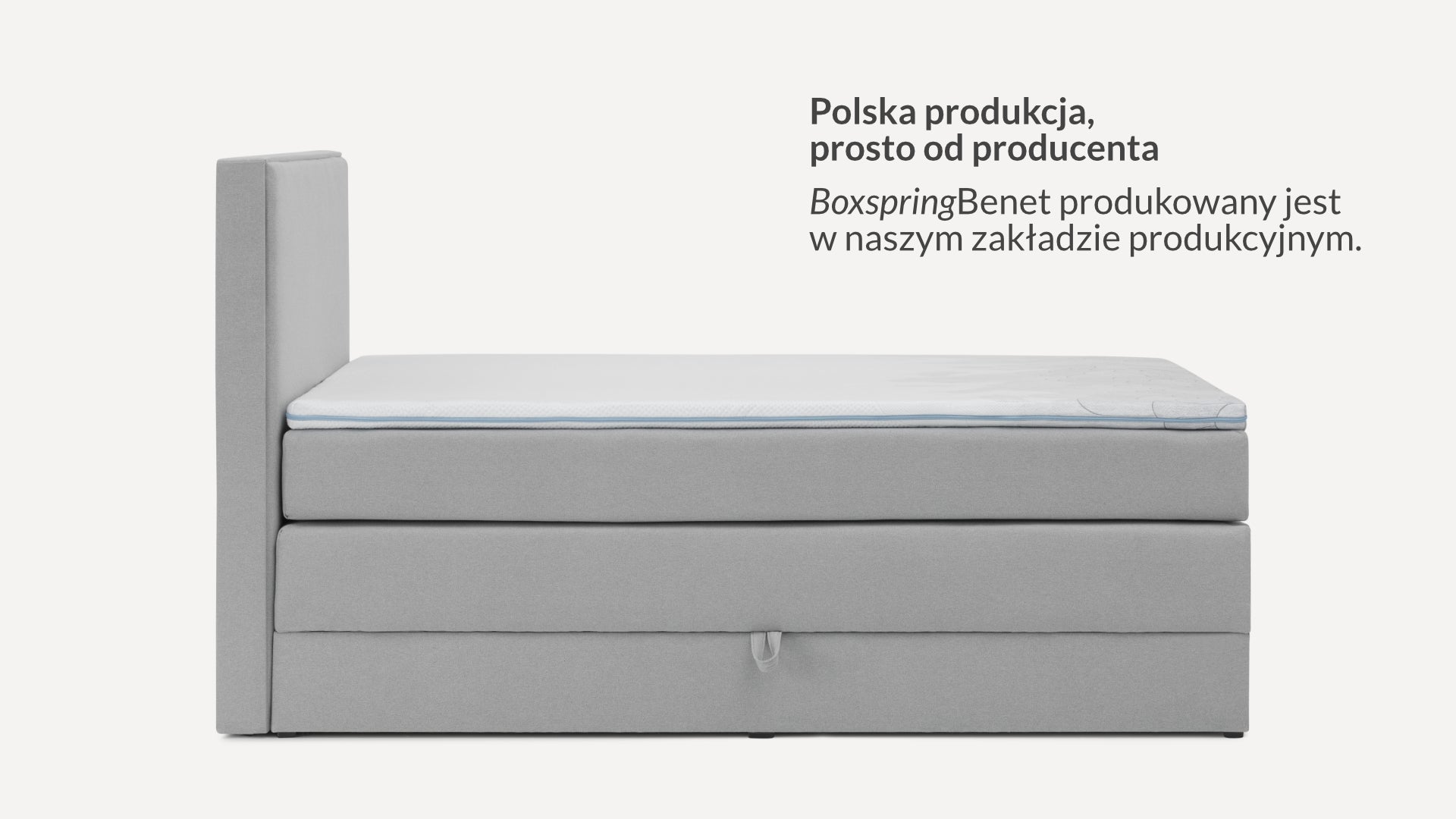 Łóżko BoxspringBenet Blocks Flauszowe - Benet