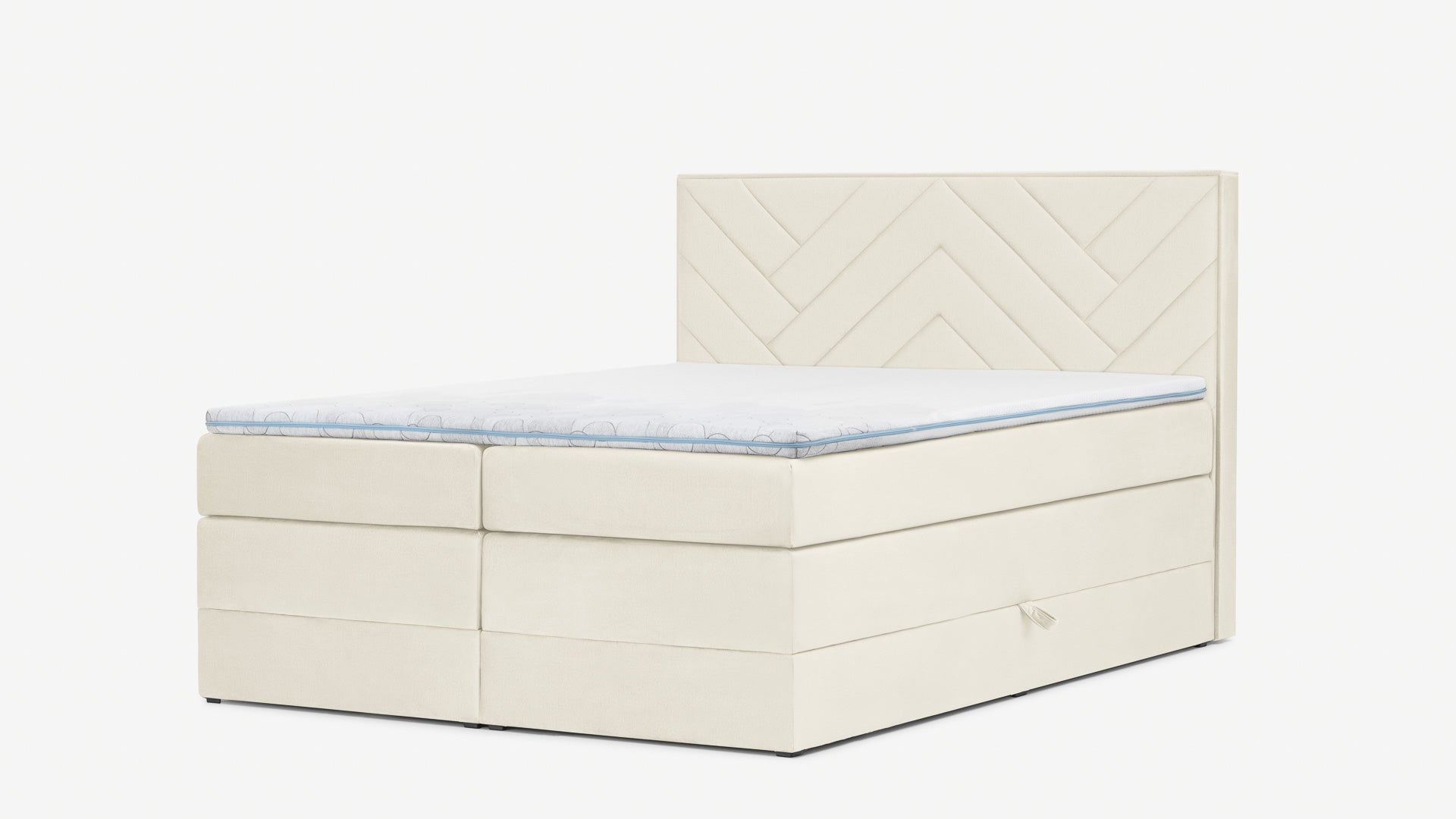 Łóżko BoxspringBenet Herringbone Welurowe