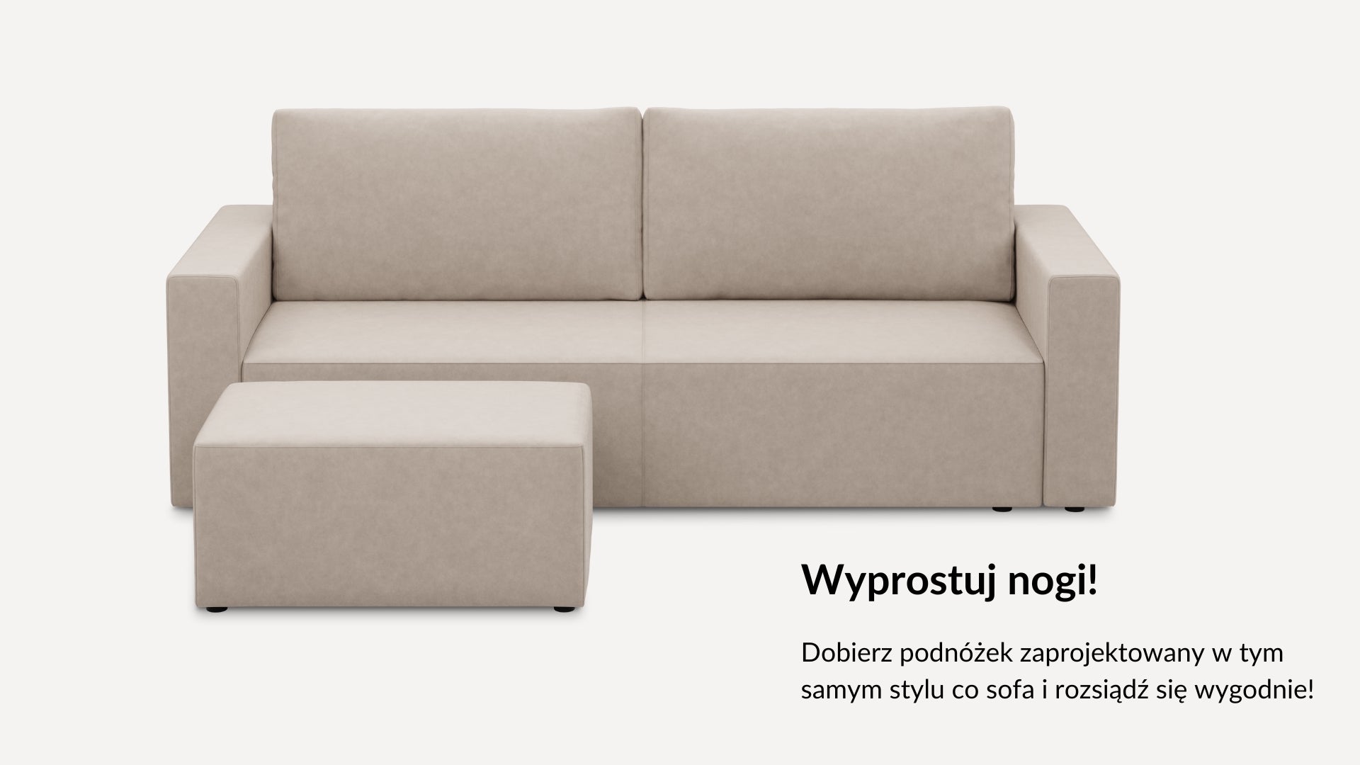 Sofa 3-osobowa BlockDL Cloud 87/Narrow/Wenge + pufa (Small)