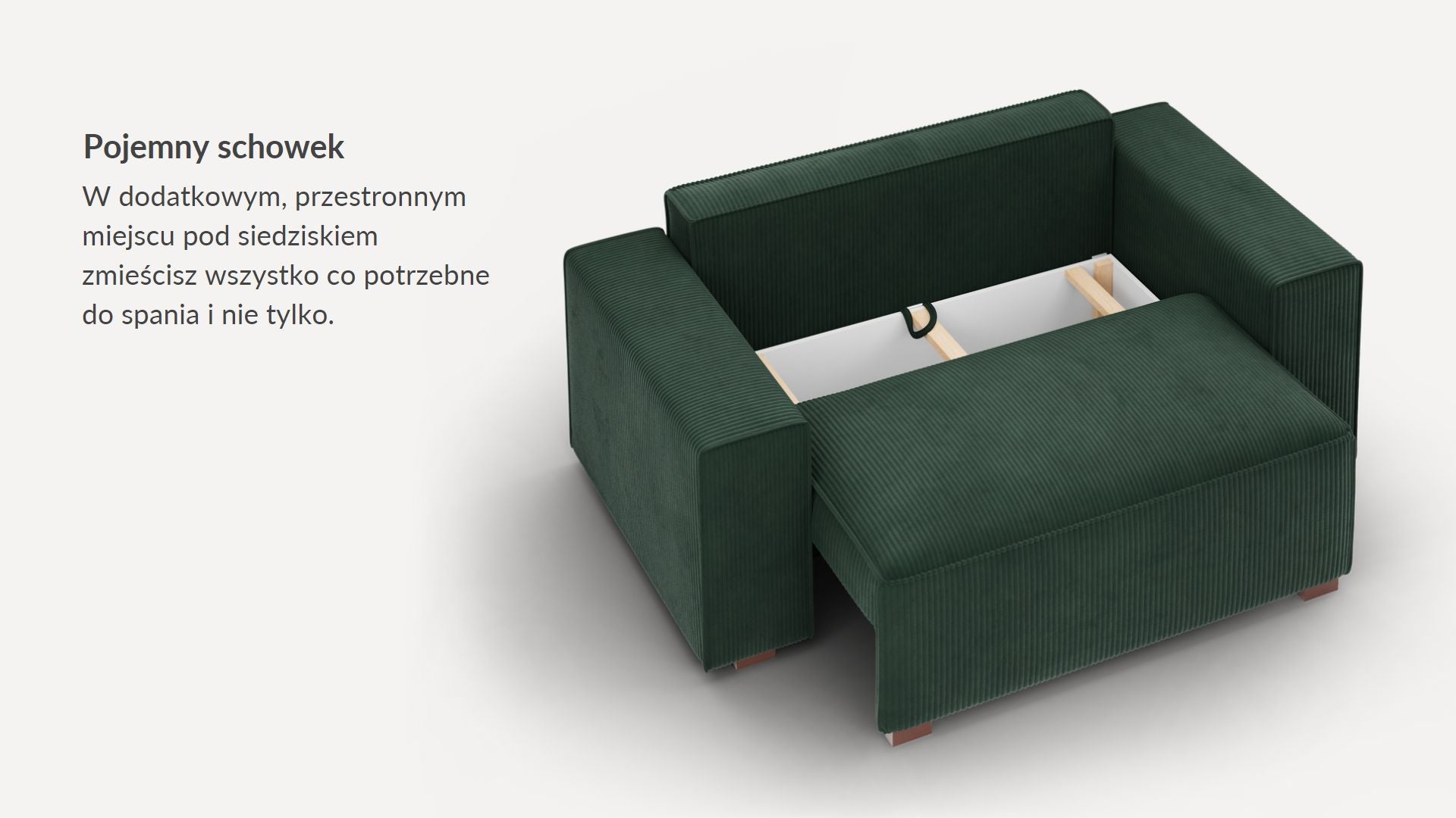 Sofa 2-osobowa Benet BlockDL Sztruks