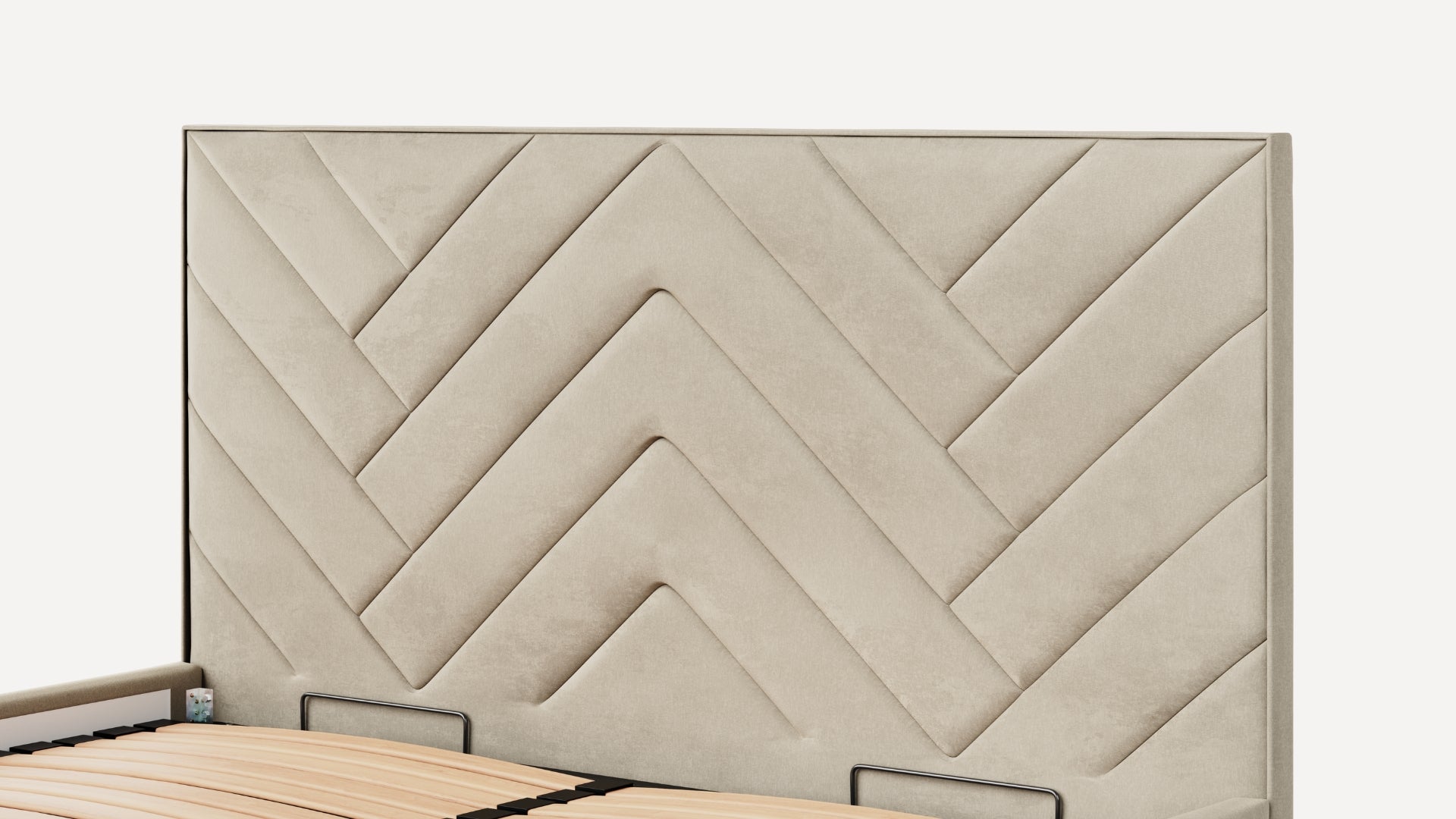Łóżko tapicerowane Bedbenet Herringbone 180x200/ Paris Cream