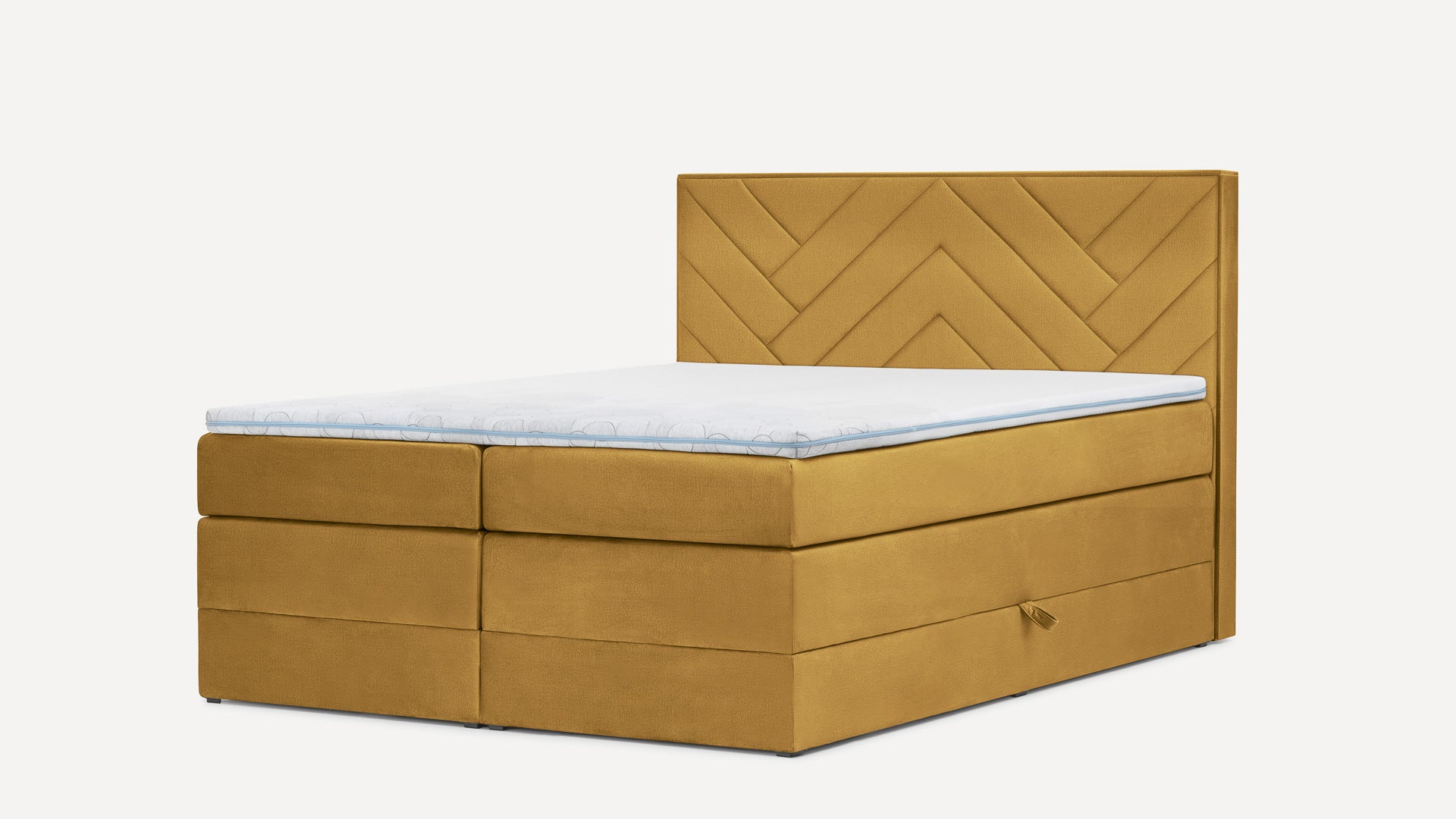 Łóżko BoxspringBenet Herringbone Welurowe - Benet