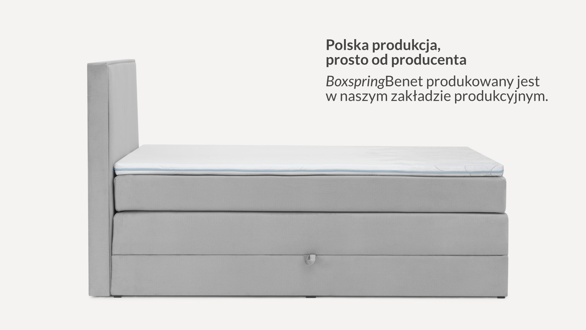 Łóżko BoxspringBenet Herringbone Welurowe - Benet