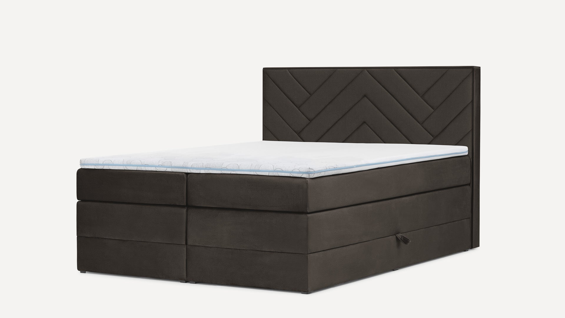 Łóżko BoxspringBenet Herringbone Welurowe - Benet